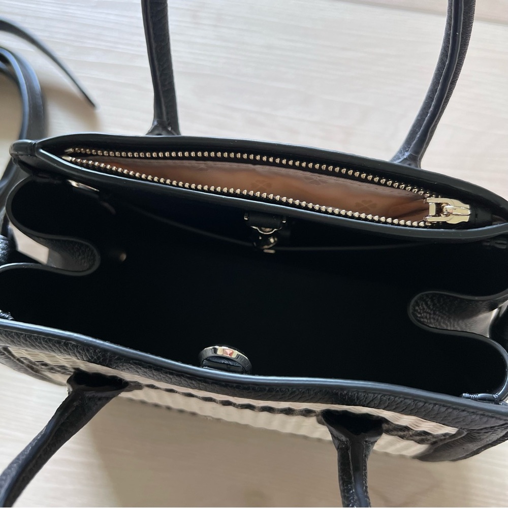 Kate Spade Knott Striped Straw Satchel - Picture 6 of 8